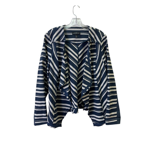 Cardigan By Lane Bryant In Blue & Cream, Size:18