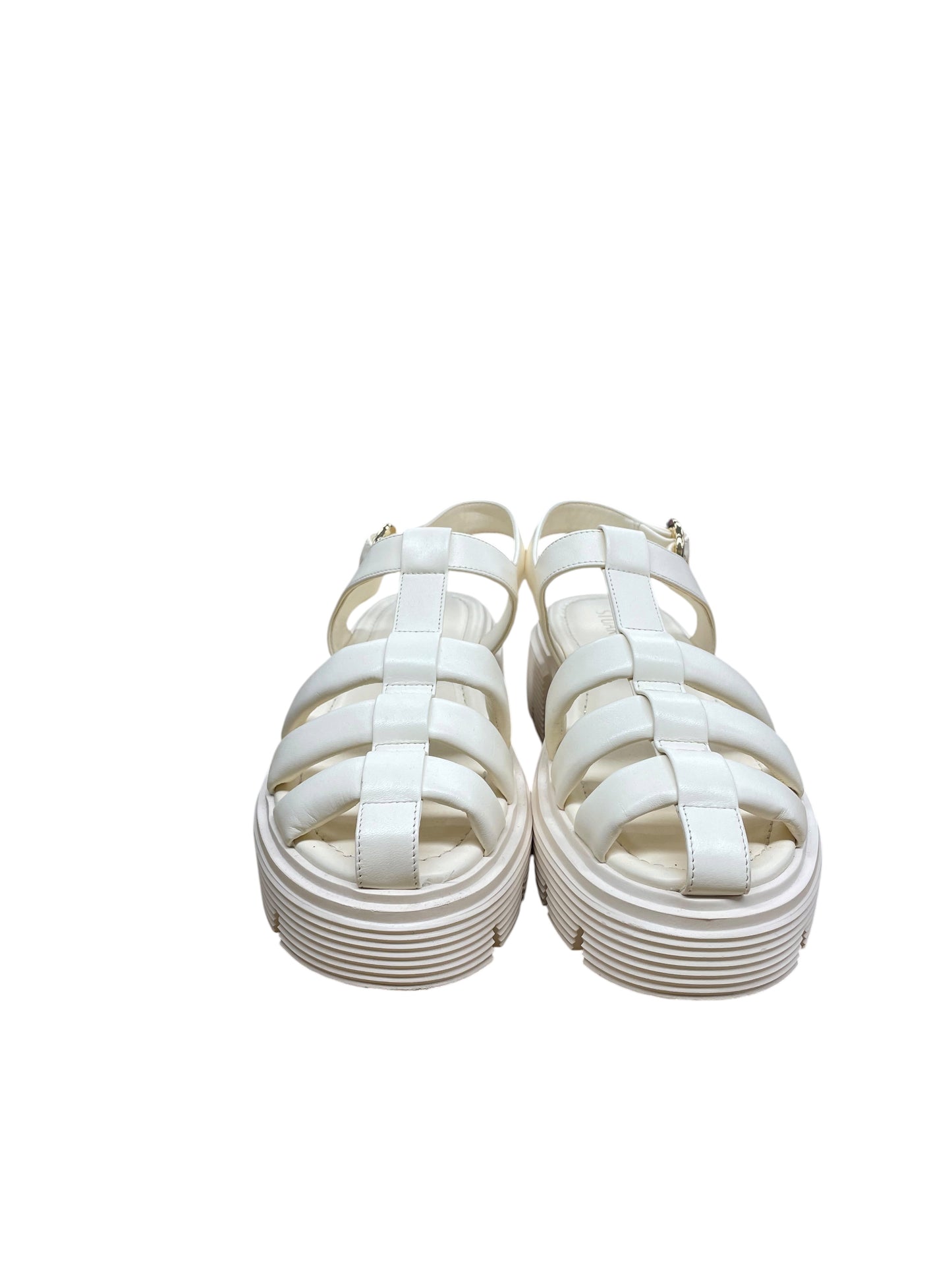 Sandals Designer By Stuart Weitzman In Cream, Size:7.5