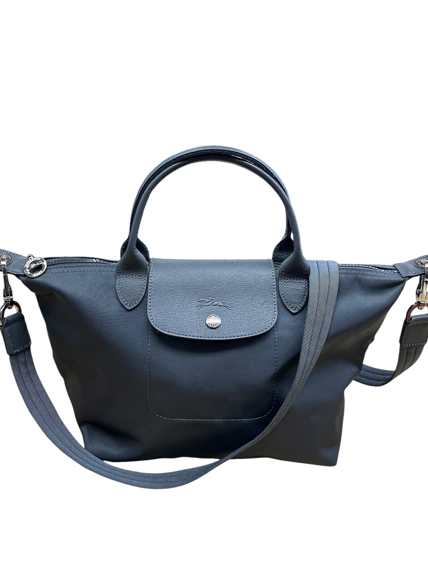 Handbag Designer By Longchamp In Grey, Size:Medium