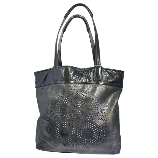 Handbag Designer By Coach In Black & Grey, Size:Medium