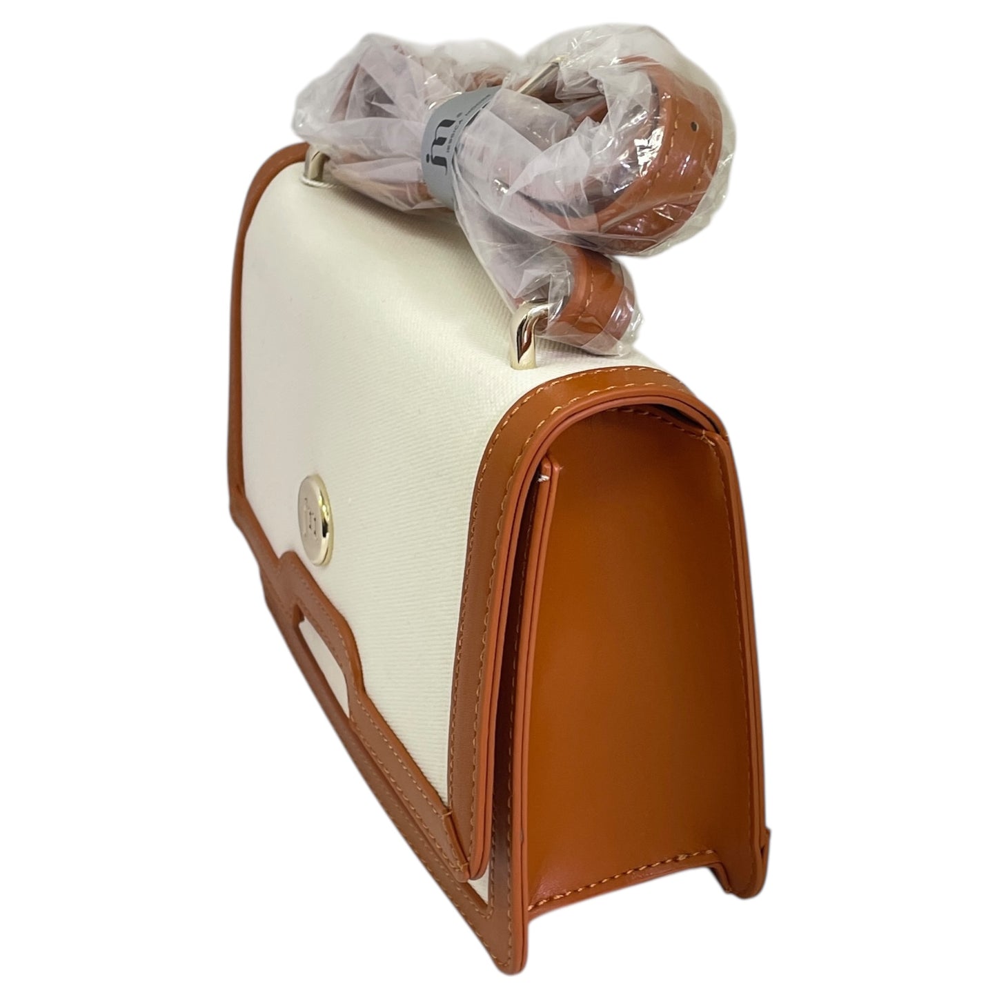 Handbag By JESSICA MOORE In Brown & White, Size:Small