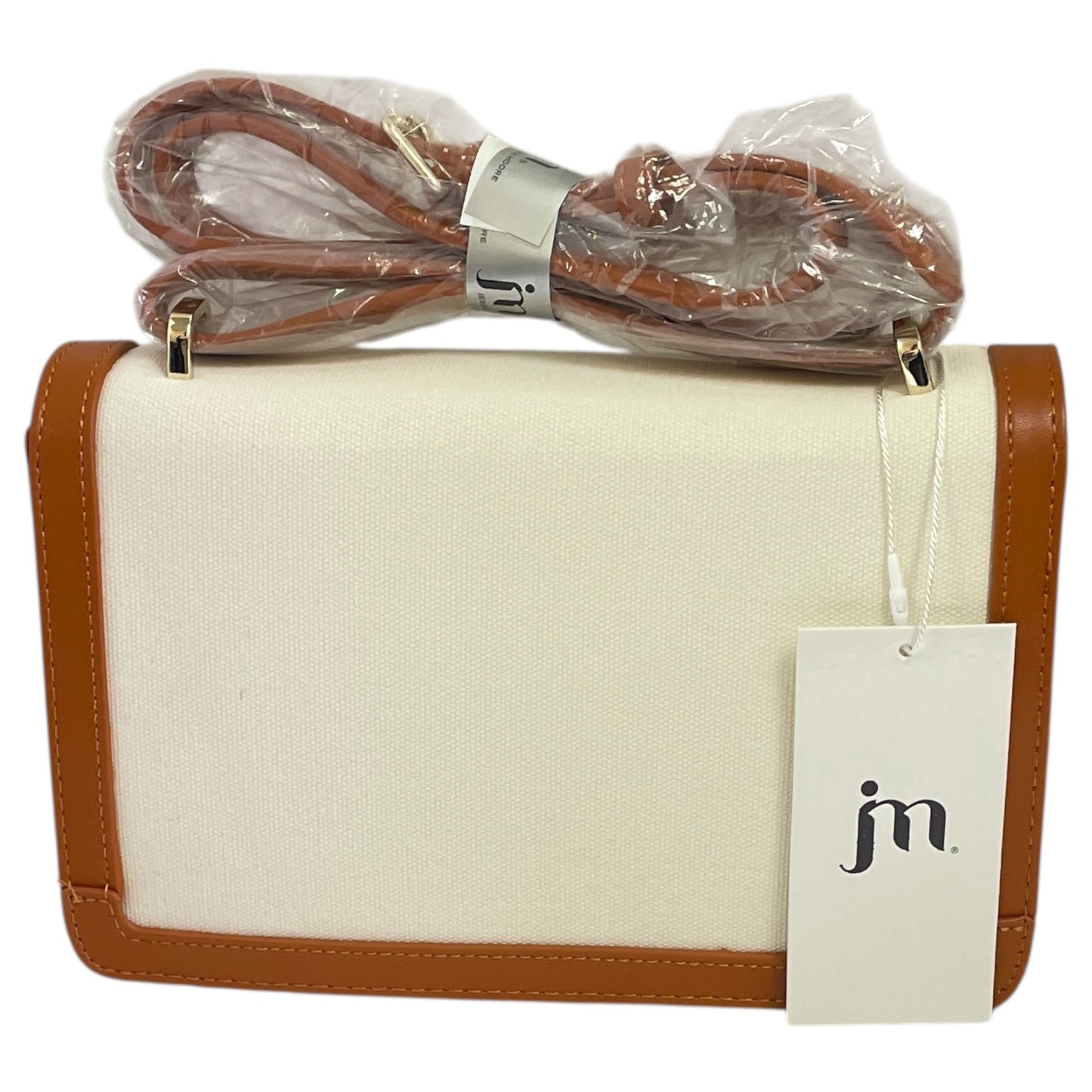 Handbag By JESSICA MOORE In Brown & White, Size:Small