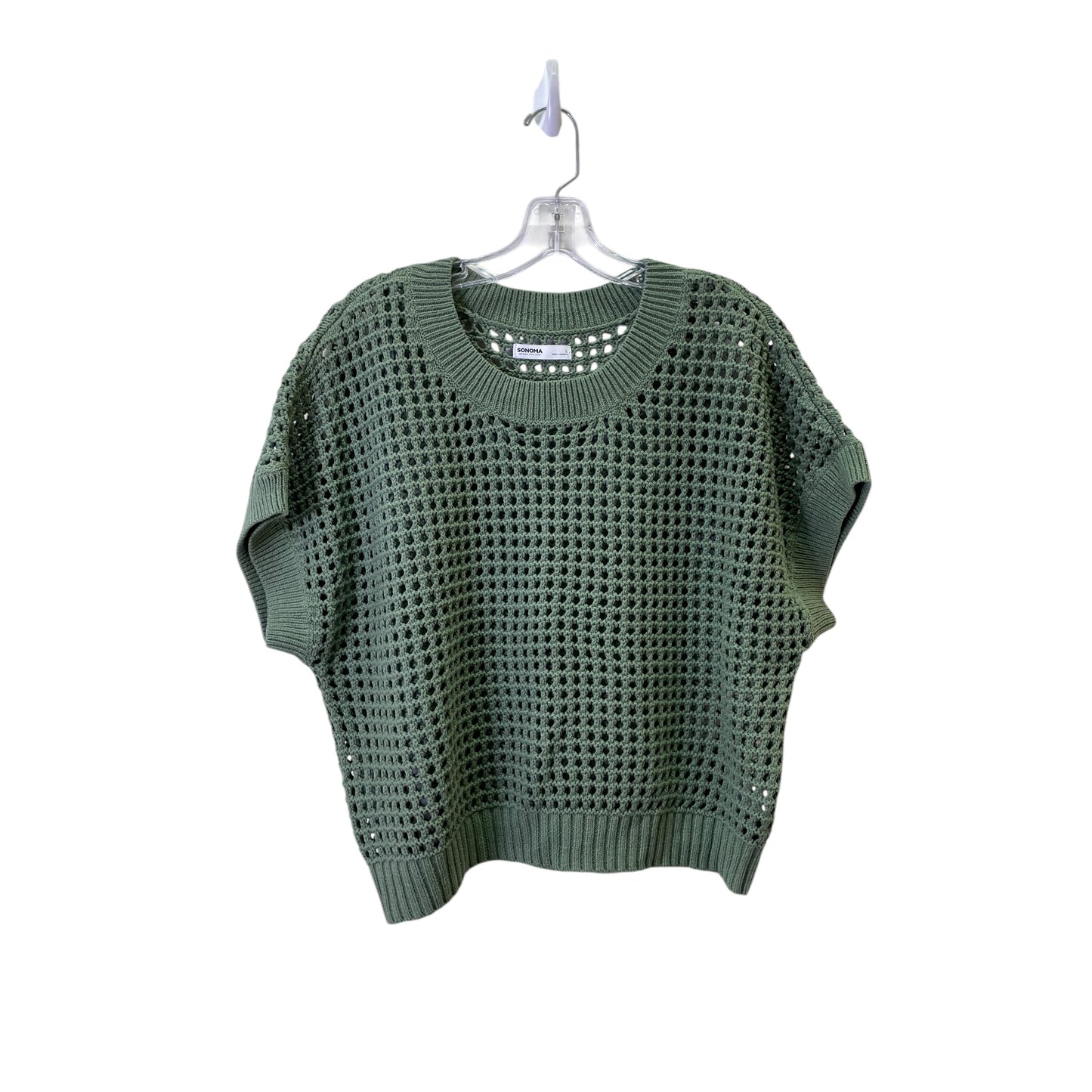 Vest Sweater By Sonoma In Green, Size:L