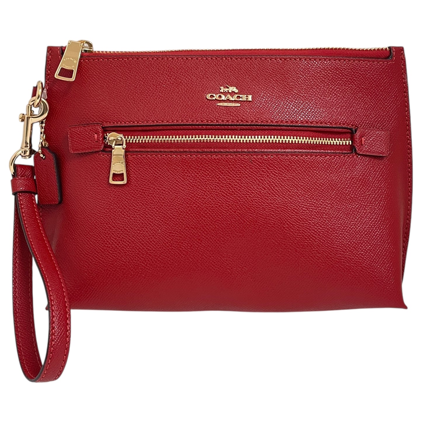 Wristlet Designer By Coach In Red, Size:Large