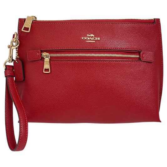 Wristlet Designer By Coach In Red, Size:Large