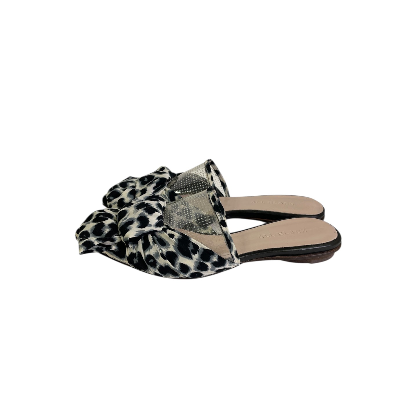 Shoes Flats By All Black In Animal Print, Size:8