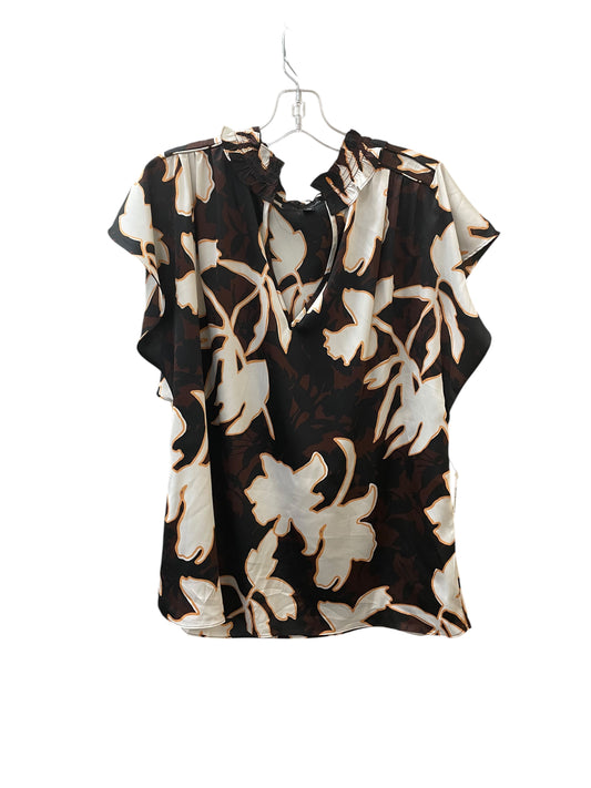 Blouse Sleeveless By White House Black Market In Black & Brown, Size:L