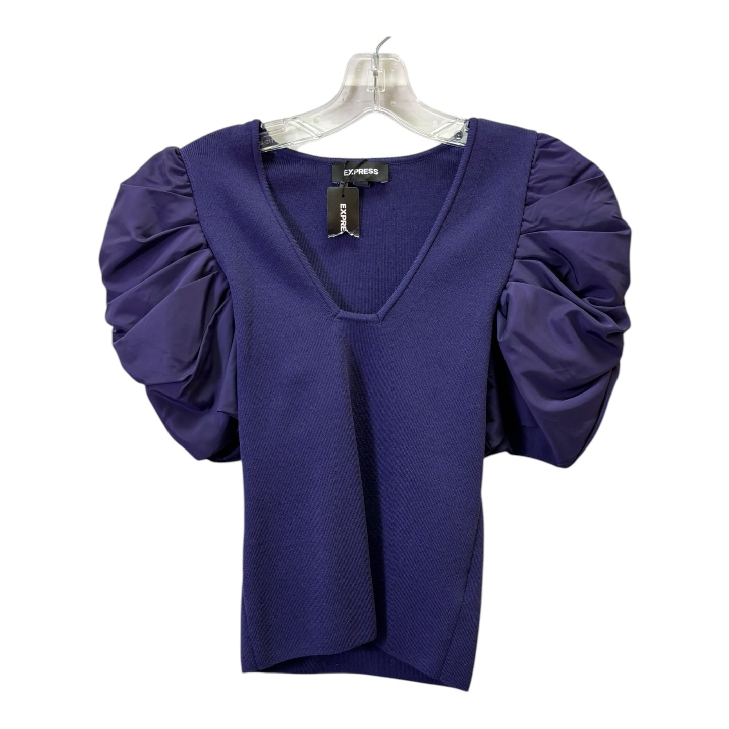 Top Ss Basic By Express In Purple, Size:M