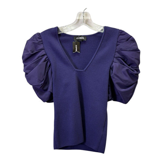 Top Ss Basic By Express In Purple, Size:M