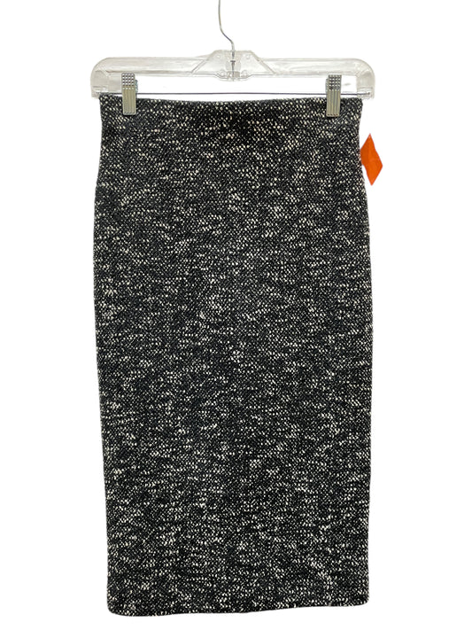 Skirt Midi By Ann Taylor In Black & Tan, Size:0