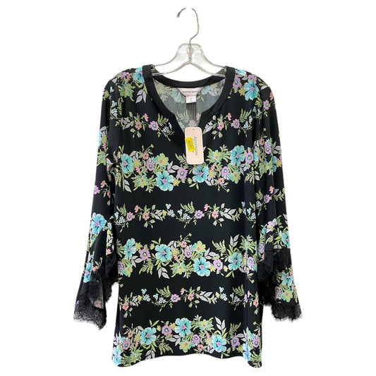 Blouse Ls By Allison Daley In Black, Size:M
