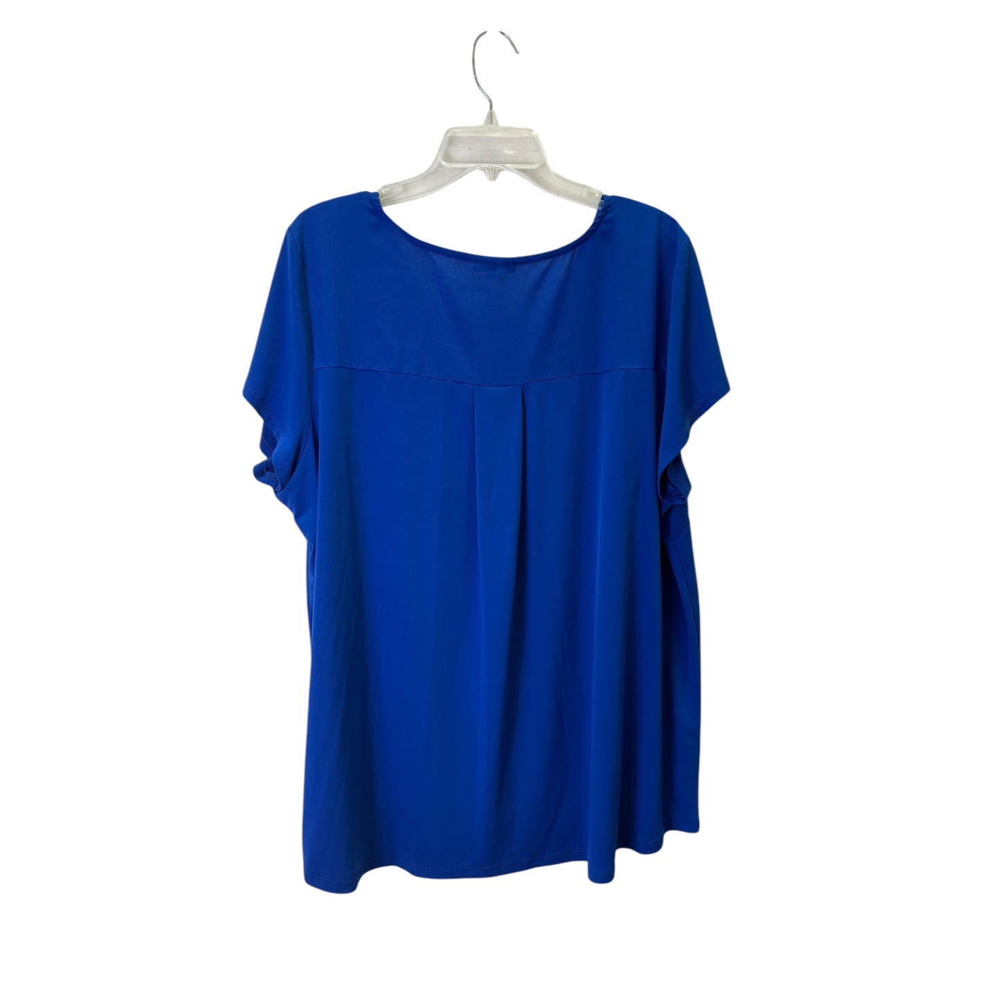 Top Ss Basic By Roz And Ali In Blue, Size:3X