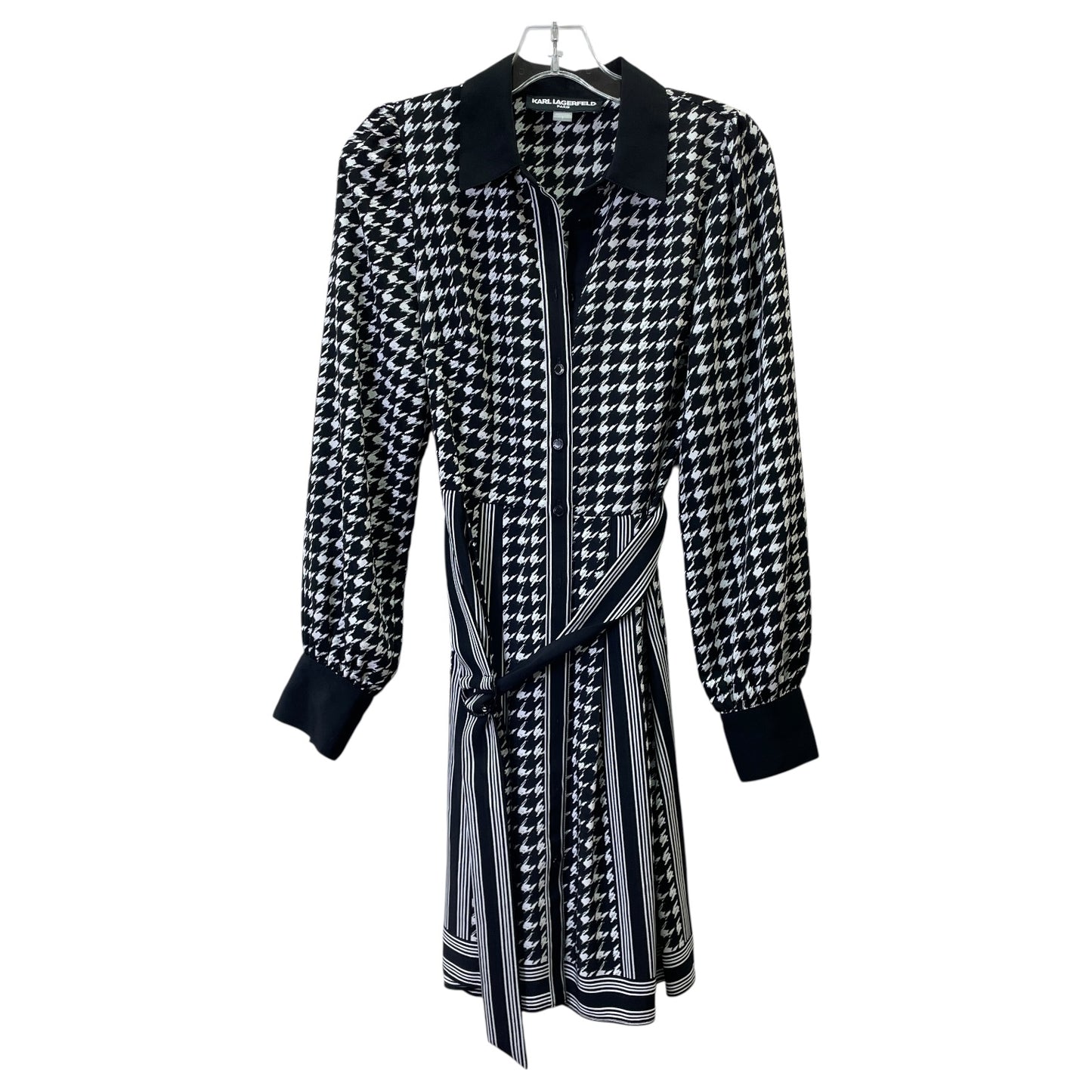 Dress Designer By Karl Lagerfeld In Black & White, Size:2