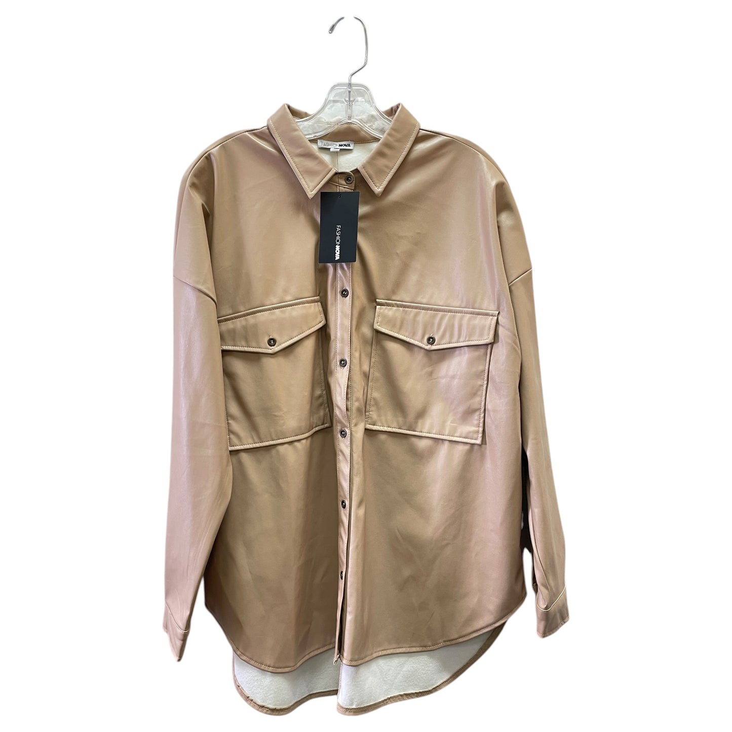 Jacket Other By Fashion Nova In Taupe, Size:L
