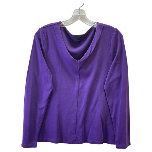 Top Ls Basic By Talbots In Purple, Size:L