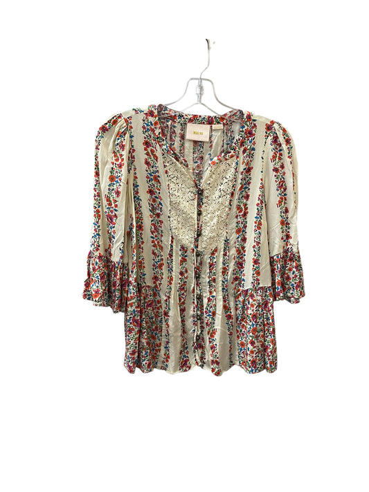 Top Ss Basic By Maeve In Floral Print, Size:M