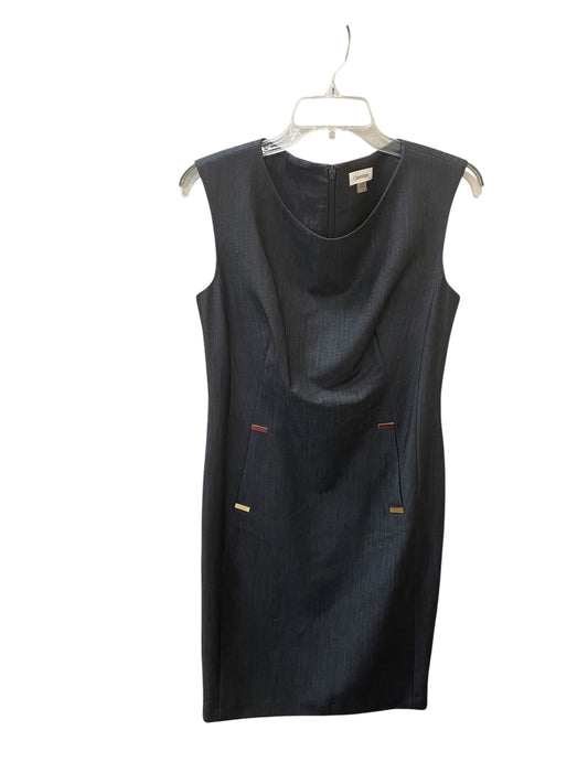 Dress Party Midi By Calvin Klein In Blue & Gold, Size:M