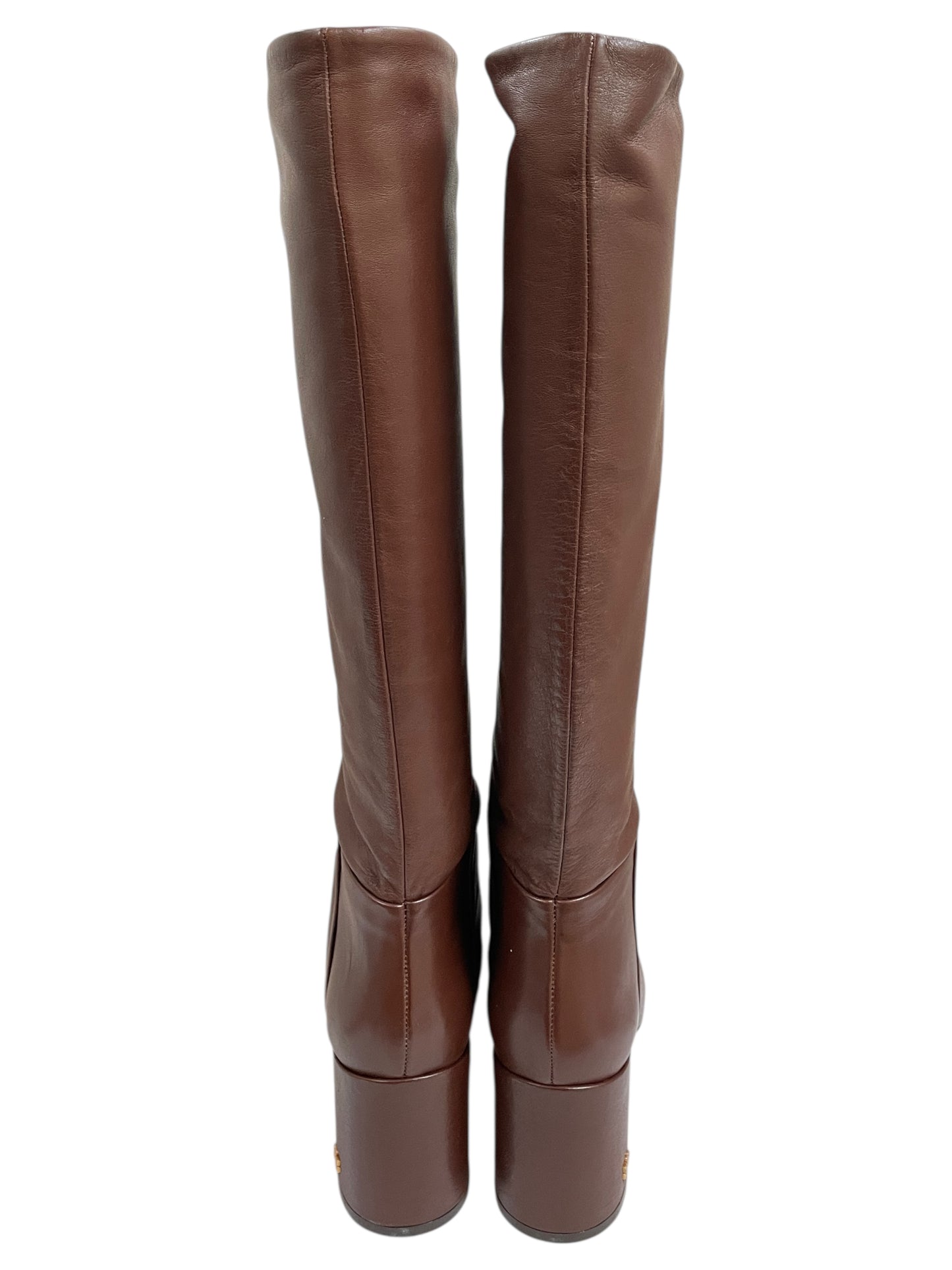 Boots Designer By Tory Burch In Brown, Size:6.5