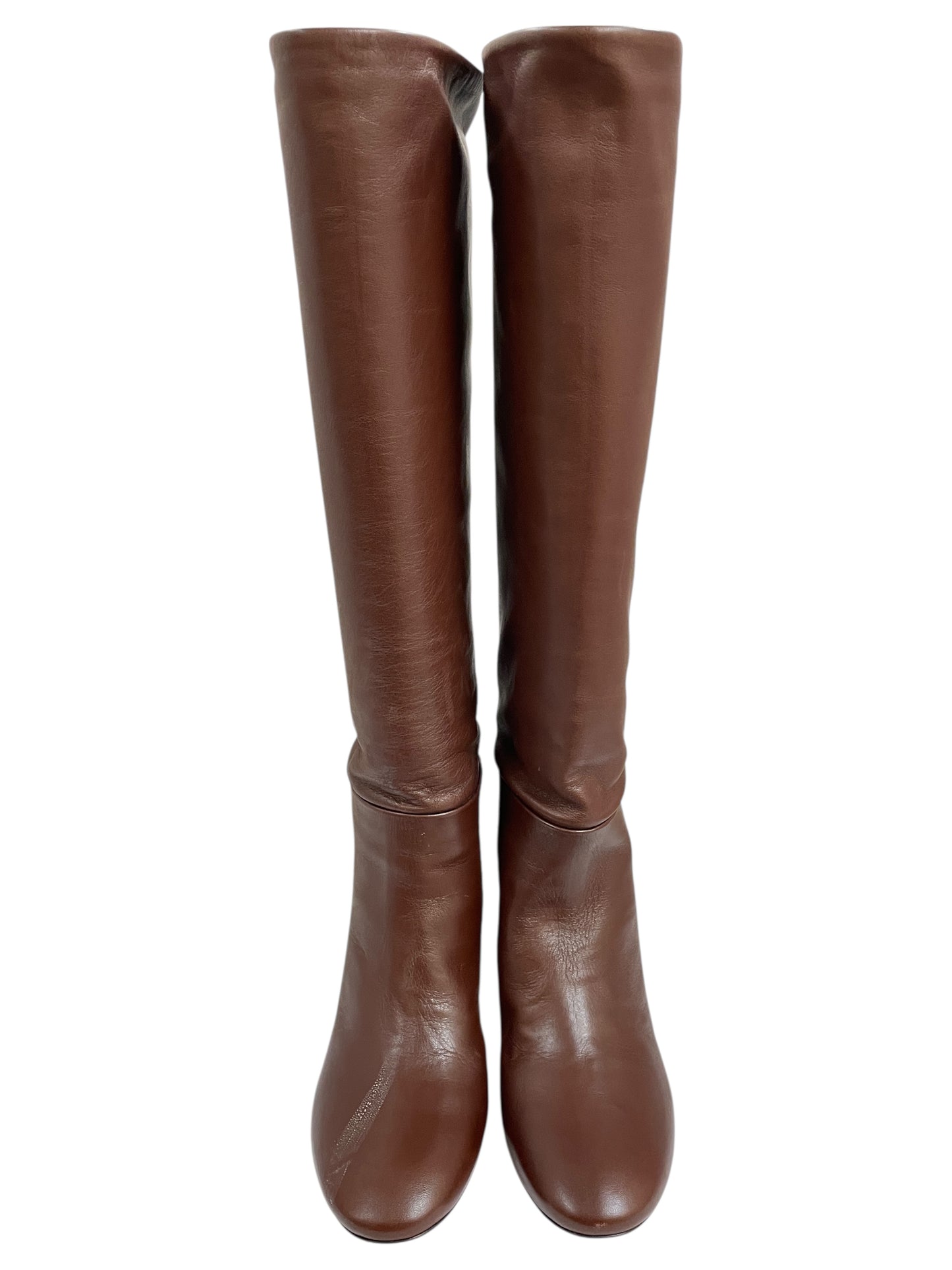 Boots Designer By Tory Burch In Brown, Size:6.5