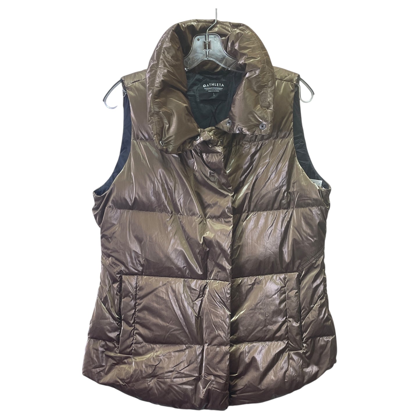Vest Puffer & Quilted By Athleta In Gold, Size:L