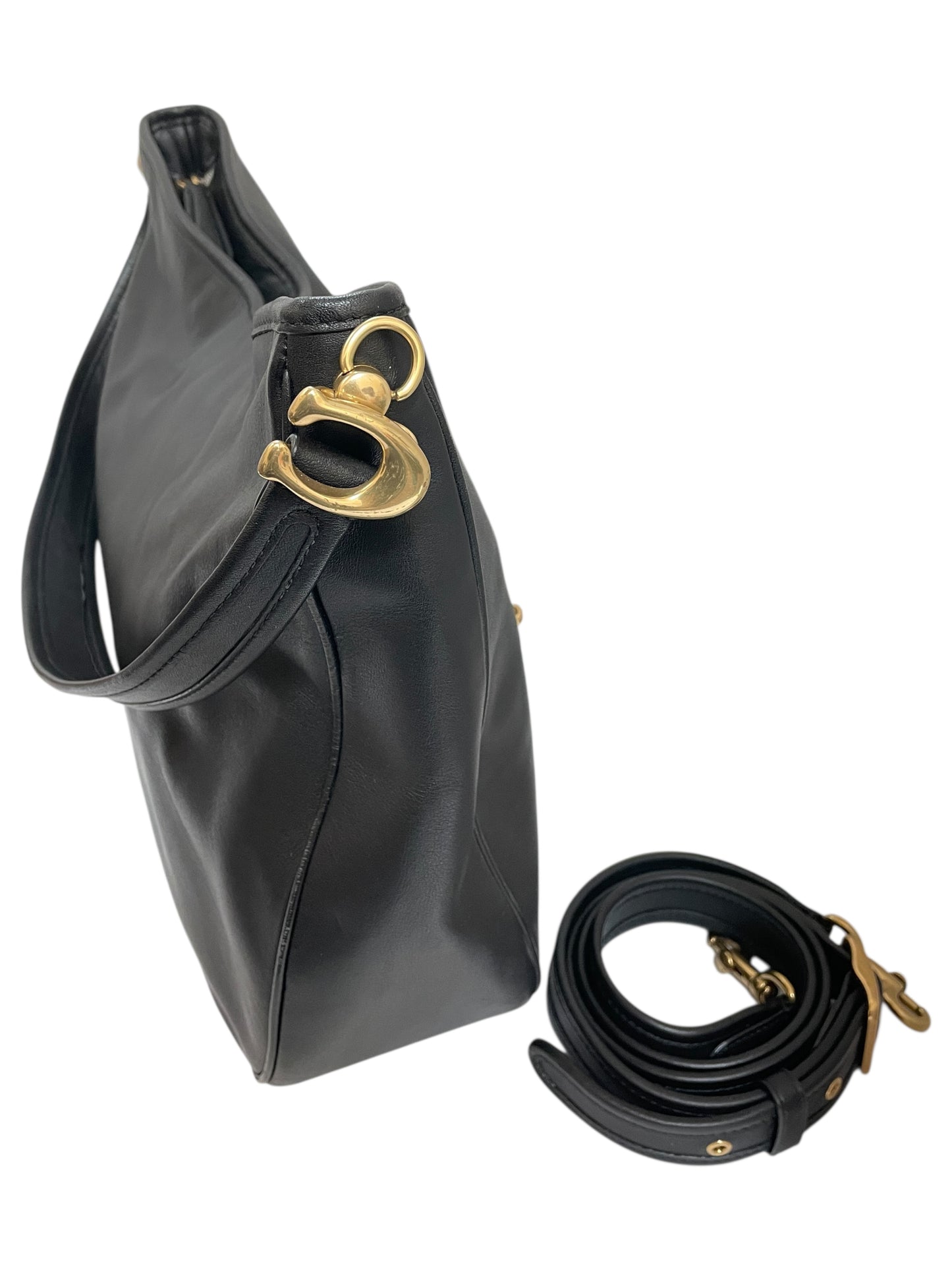 Handbag Designer By Coach In Black, Size:Large