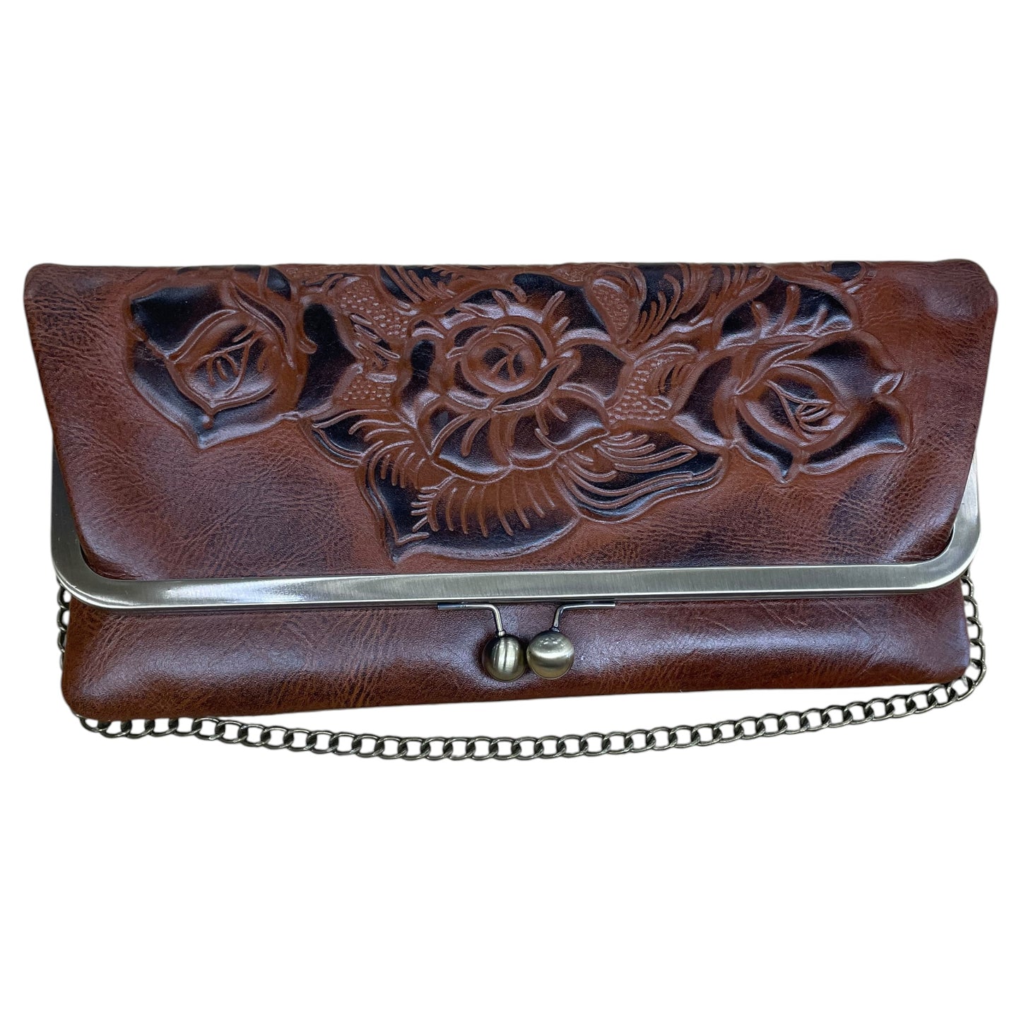 Clutch Designer By Patricia Nash In Brown, Size:Large