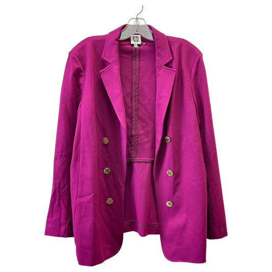 Blazer By Anne Klein In Purple, Size:L