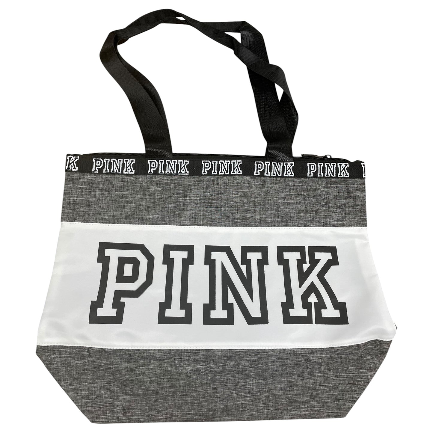 Tote By Pink In Grey & White, Size:Large