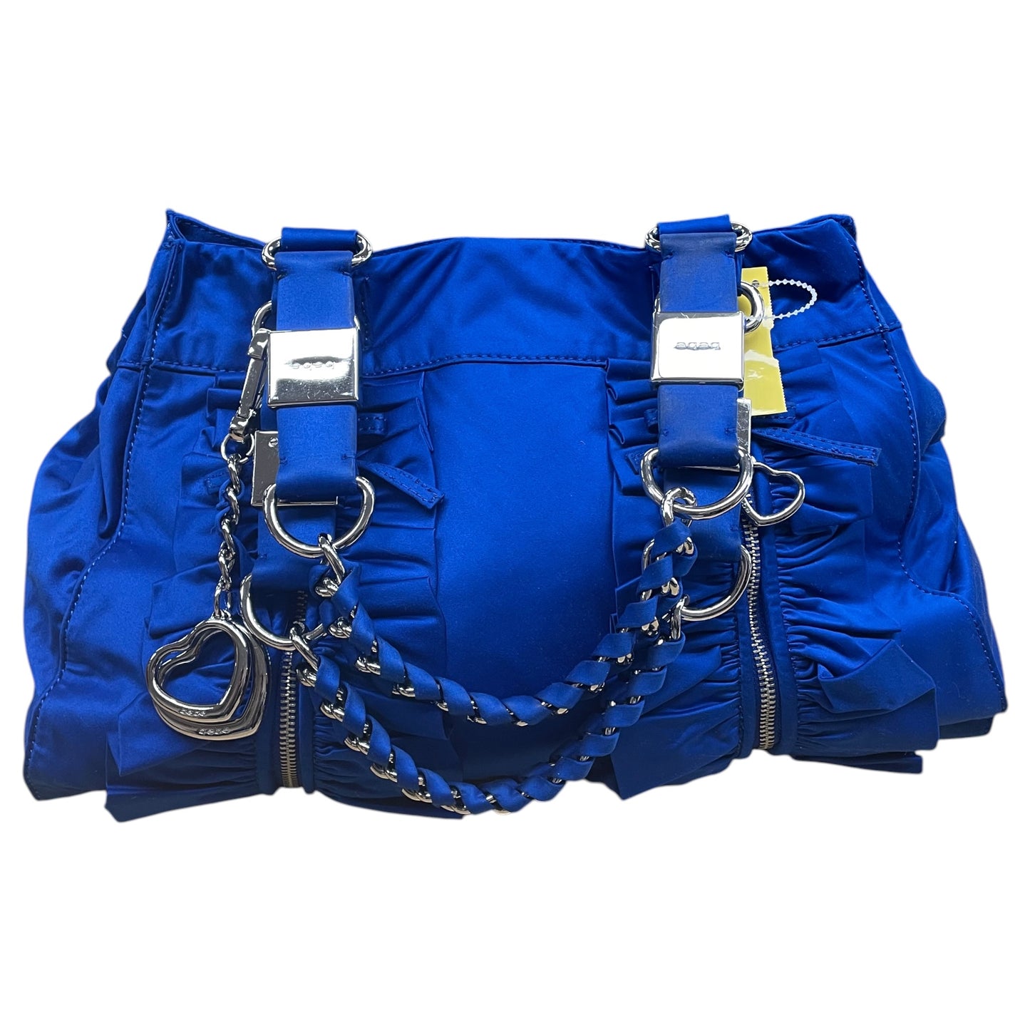 Handbag By Bebe In Blue & Silver, Size:Large