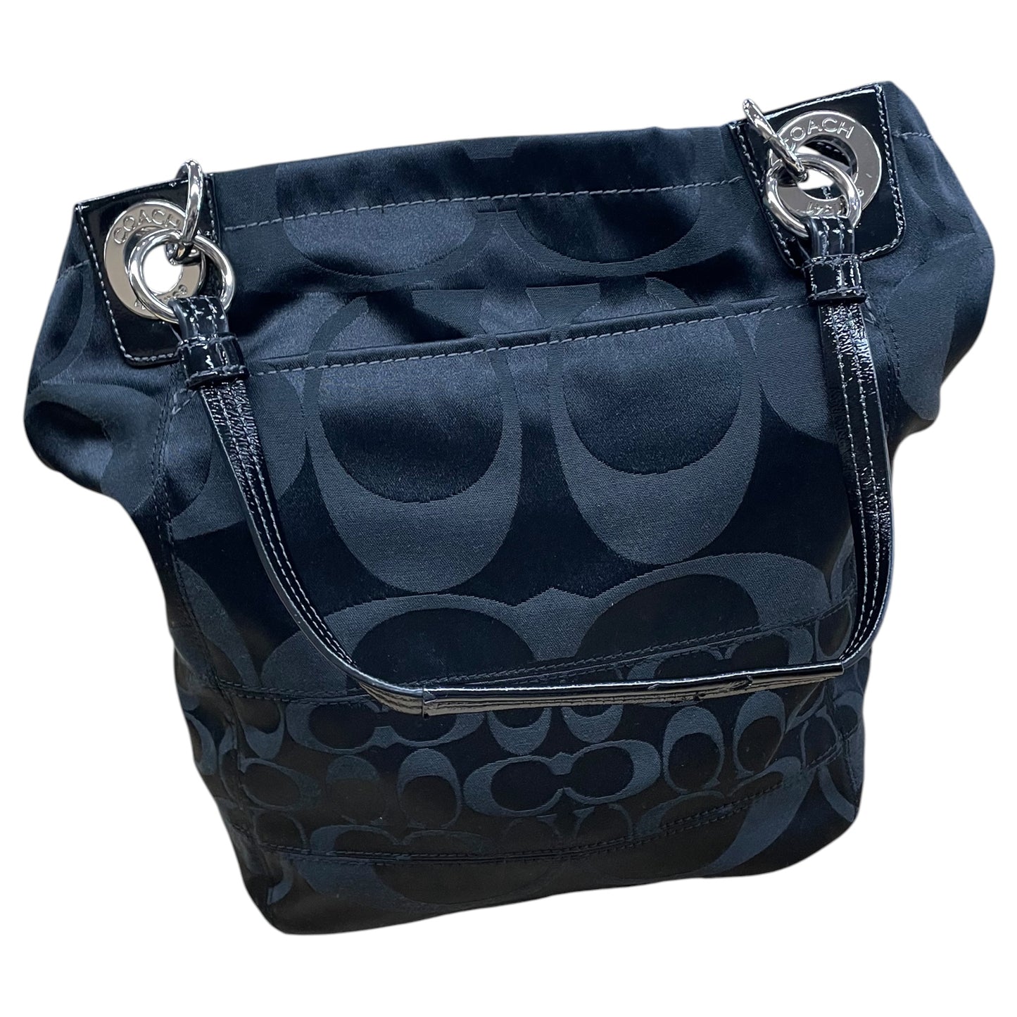Handbag Designer By Coach In Black, Size:Large