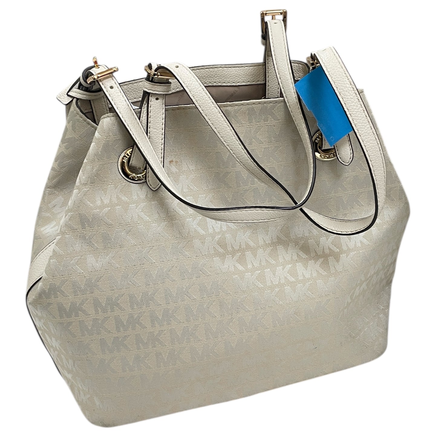 Handbag Designer By Michael Kors In Cream, Size:Large