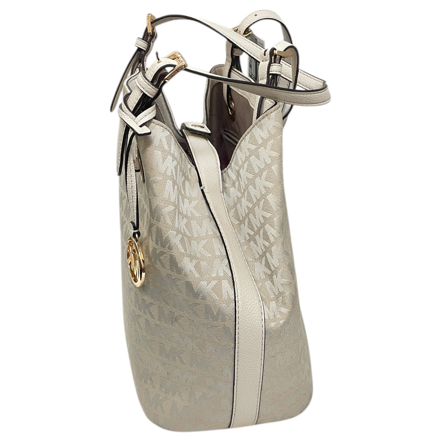 Handbag Designer By Michael Kors In Cream, Size:Large