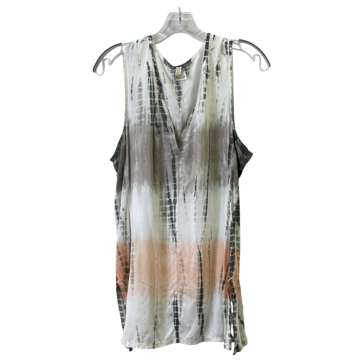 Top Sleeveless By Xcvi In Grey & Orange, Size:M