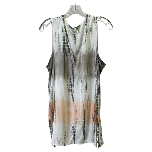 Top Sleeveless By Xcvi In Grey & Orange, Size:M