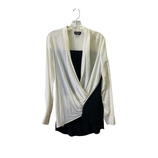 Top Ls By Bebe In Black & Cream, Size:L