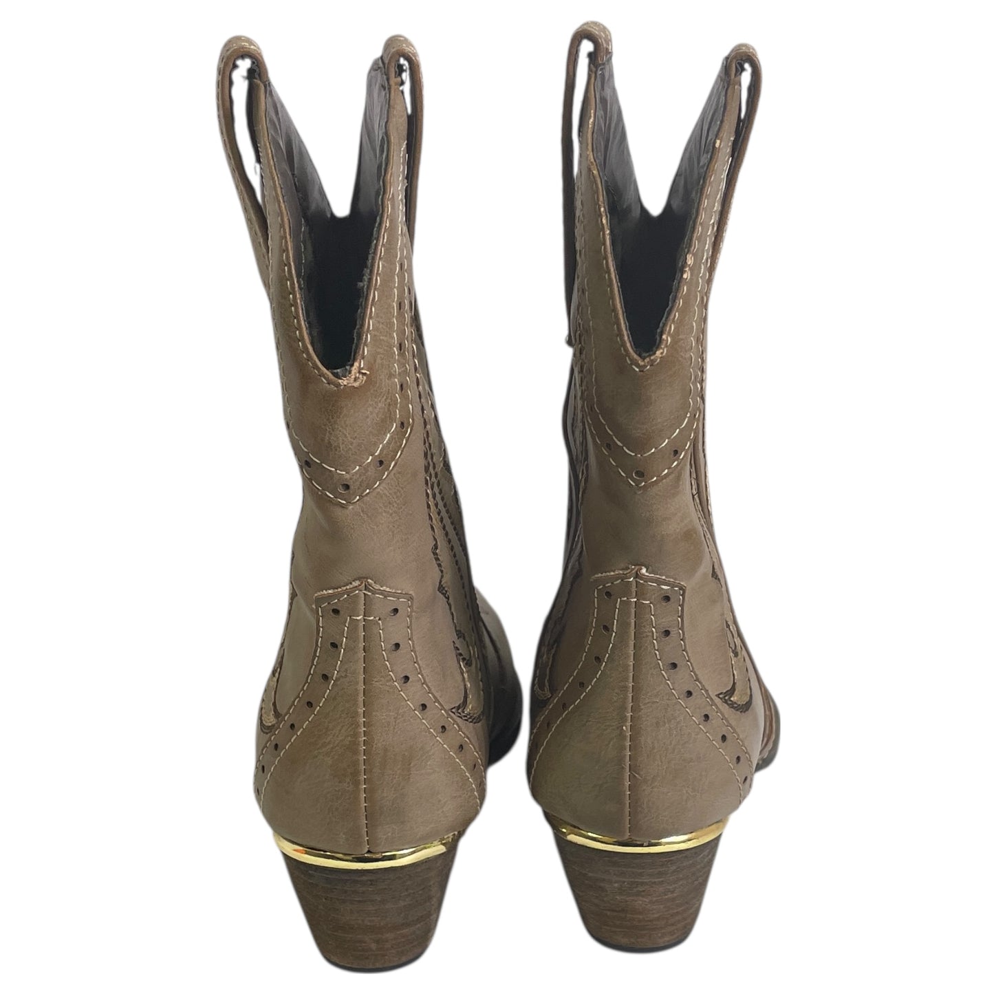 Boots Western By Very Volatile In Taupe, Size:8.5