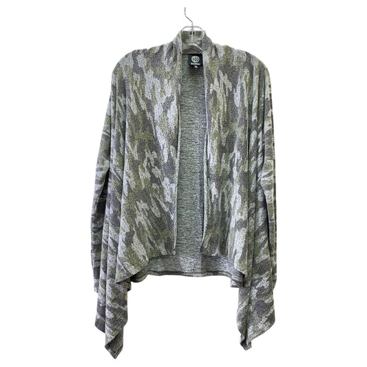 Cardigan By Bobeau In Green & Grey, Size:M