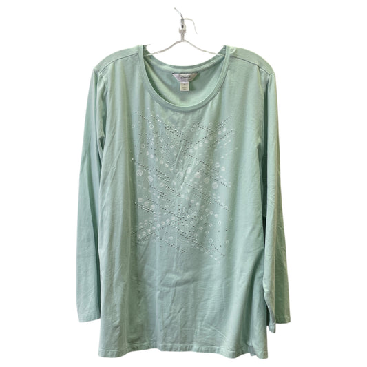 Top Ls By Cj Banks In Green, Size:2X
