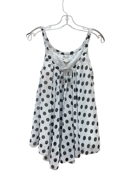 Top Sleeveless By Papillion In Black & White, Size:S