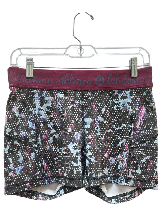 Athletic Shorts By Lululemon In Floral Print, Size:8