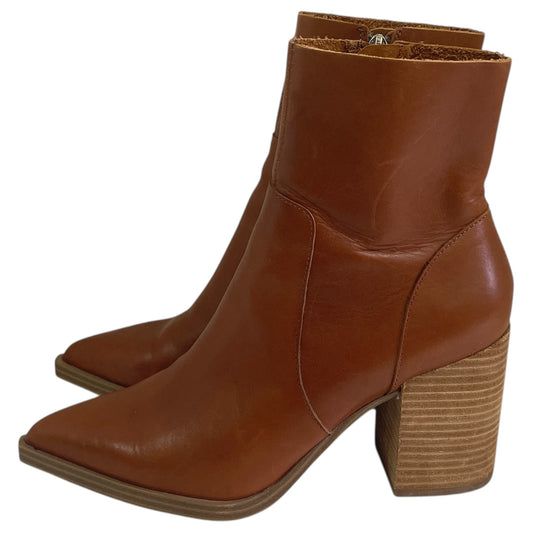 Boots Ankle Heels By Steve Madden In Brown, Size:8