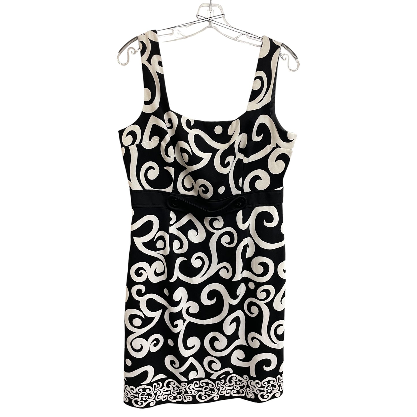 Dress Casual Midi By London Times In Black & White, Size:14