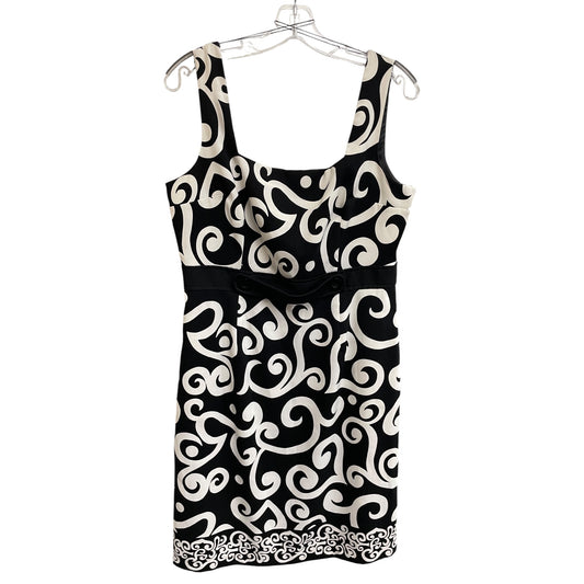 Dress Casual Midi By London Times In Black & White, Size:14