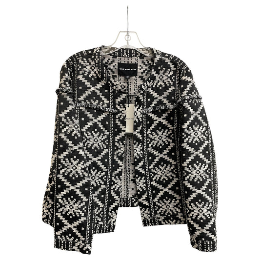 Blazer By Who What Wear In Black & Cream, Size:2X