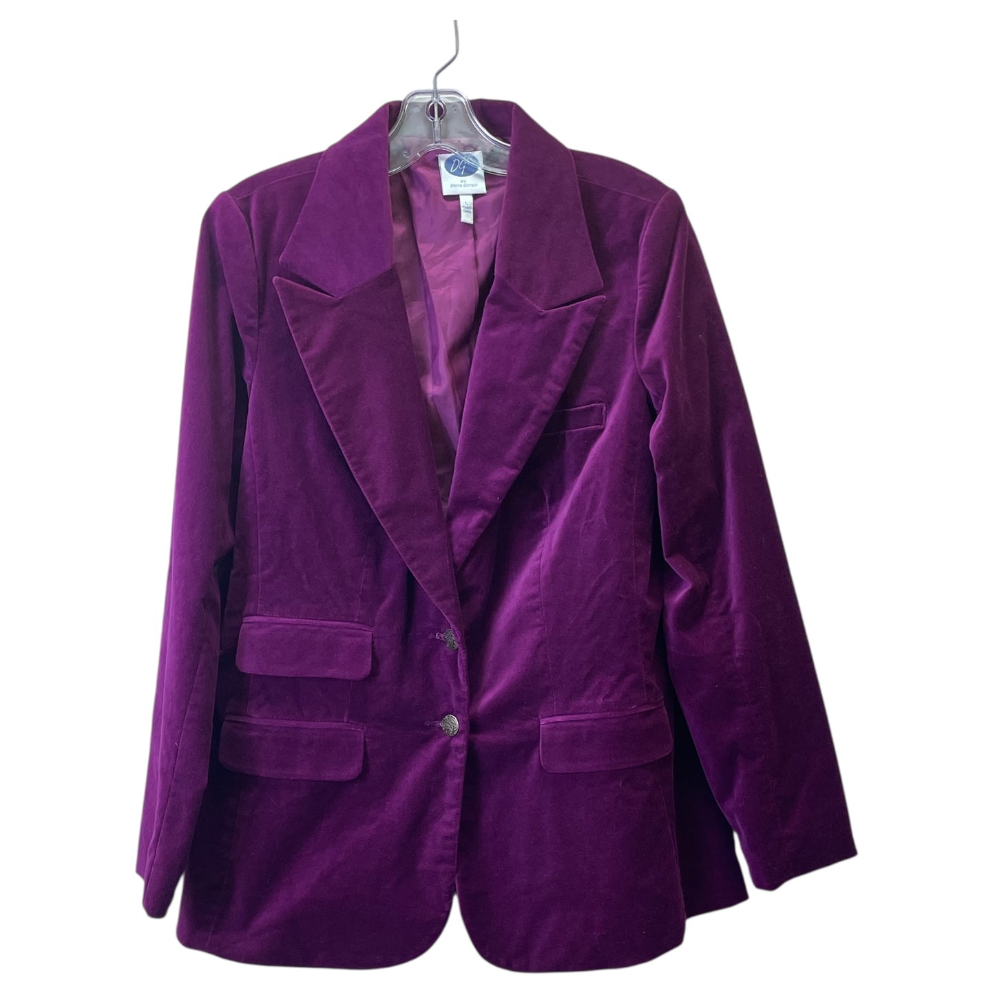 Blazer By Diane Gilman In Purple, Size:L