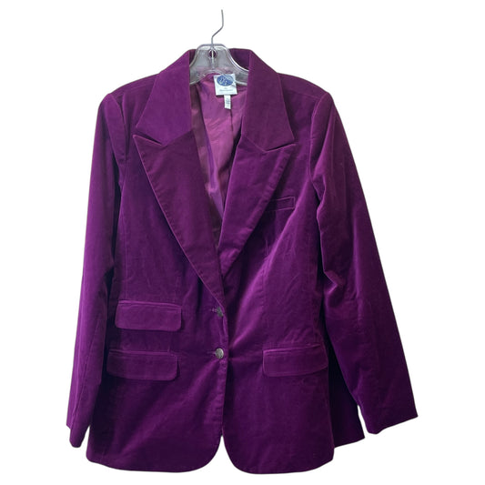 Blazer By Diane Gilman In Purple, Size:L