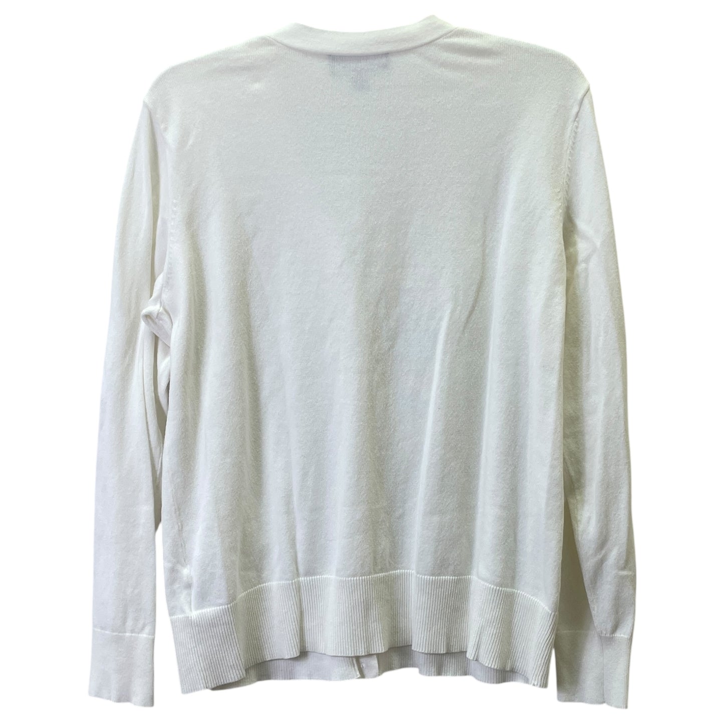 Sweater Cardigan By Dennis Basso Qvc In Cream, Size:L