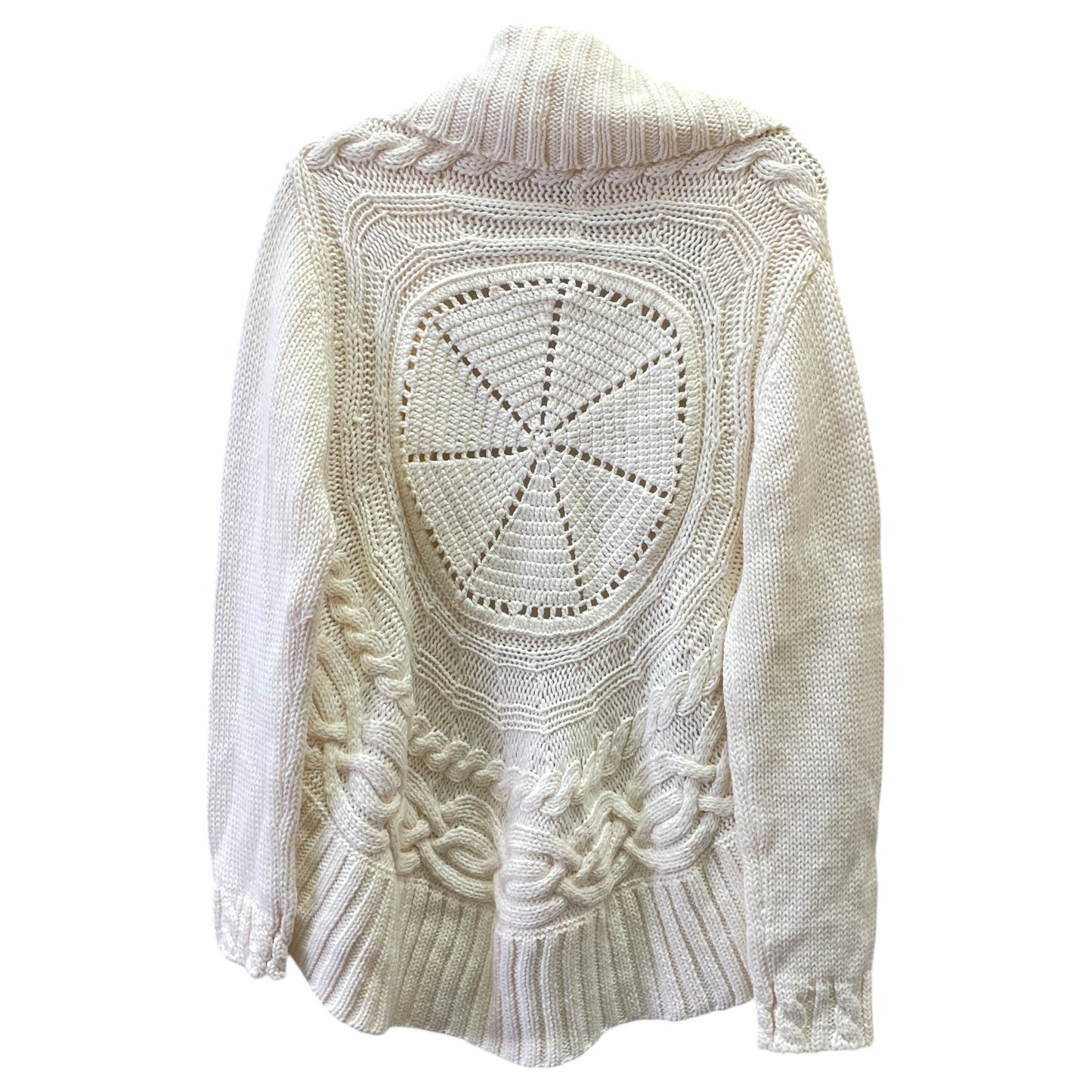 Sweater Cardigan By Lane Bryant In Cream, Size:L