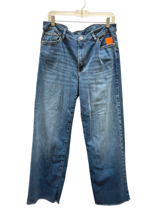 Jeans Wide Leg By J. Jill In Blue Denim, Size:14