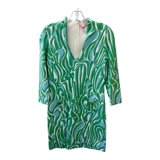 Dress Designer By Lilly Pulitzer In Blue & Green, Size:Xs